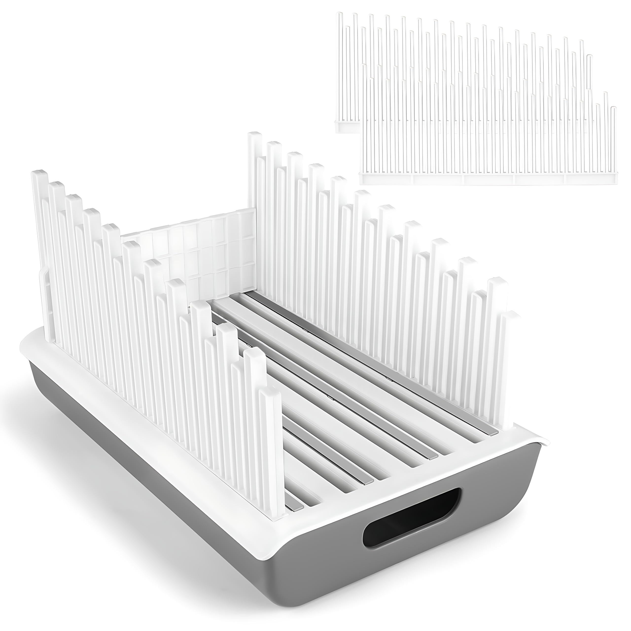 304 Stainless Steel Bread Slicer Guide with Storage Tray - Adjustable 3-Slice Thickness & Width for Homemade Bread, Cake, Bagels, Toast - Perfect for Baking Enthusiasts & Kitchen Use