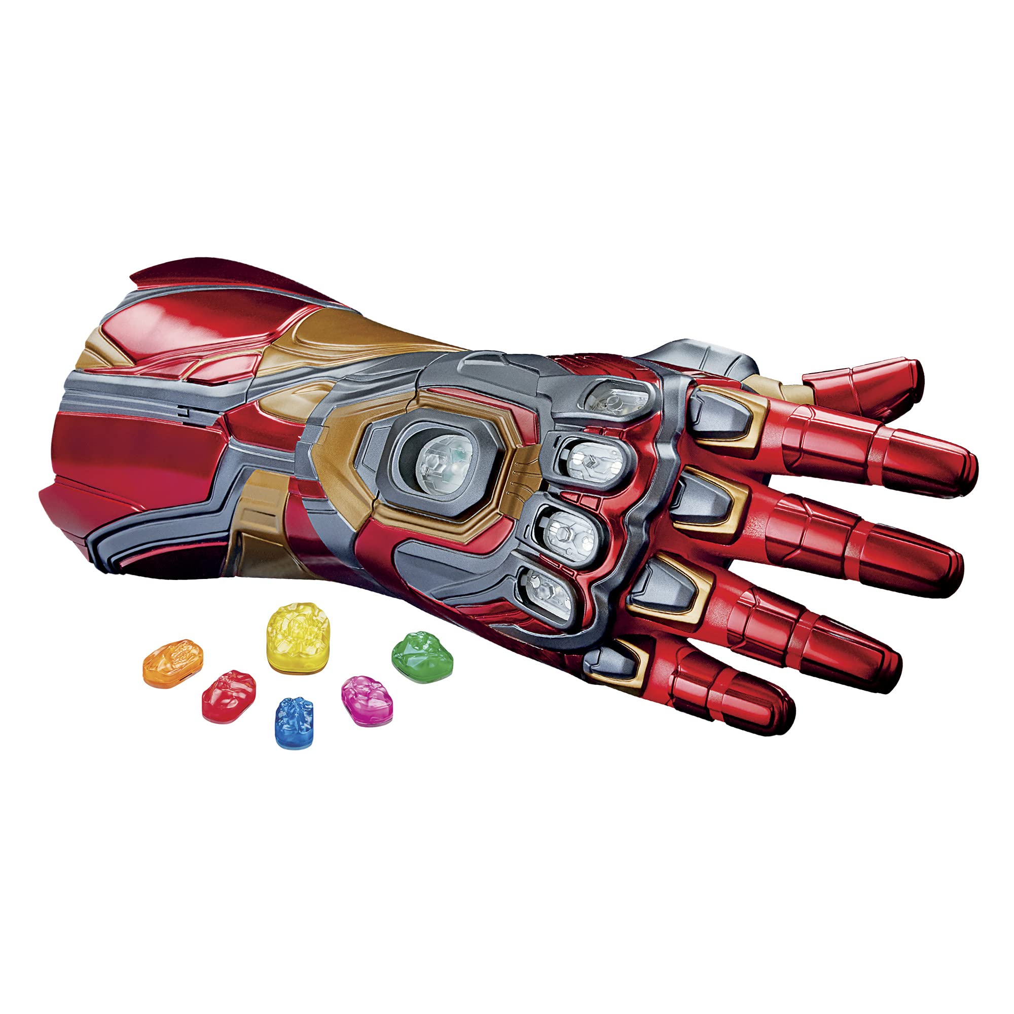 Marvel Legends Series Avengers Iron Man Nano Gauntlet - Electronic Light-Up Fist with Movie Sounds & Removable Infinity Stones | Collectible Action Figure for Marvel Fans & Gift for Superhero Lovers | Display for Home, Office or Cosplay
