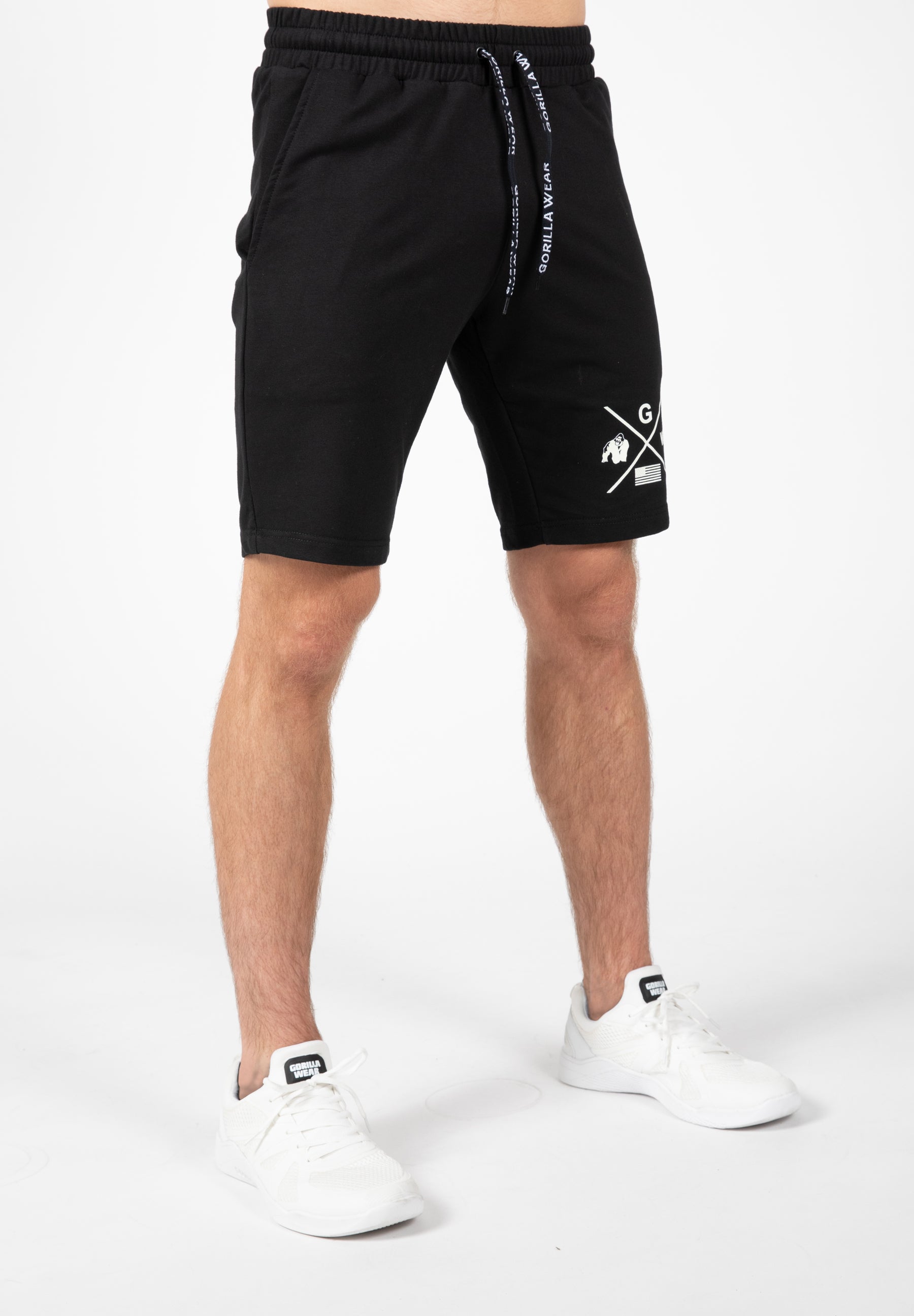 Cisco Men's Shorts - Black & White | Comfortable & Stylish Casual Wear for Summer, Gym, and Outdoor Activities