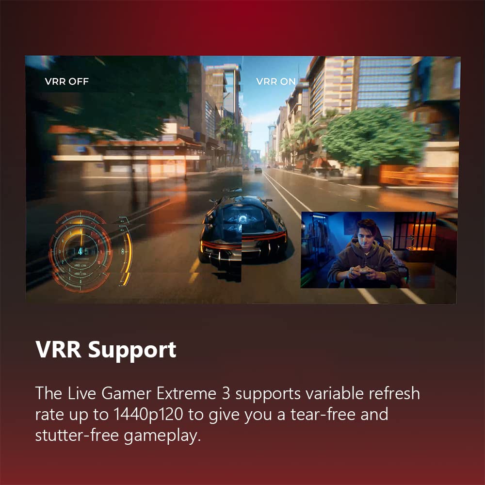 AVerMedia GC551G2 Live Gamer Extreme 3 - 4K Capture Card for Streaming, 1440p120 Video Capture Device for PS5, Xbox Series X/S, Nintendo Switch & PC | Compatible with Twitch, OBS, Windows & Mac | Perfect for Game Streaming, Live Broadcasts & Content Creation