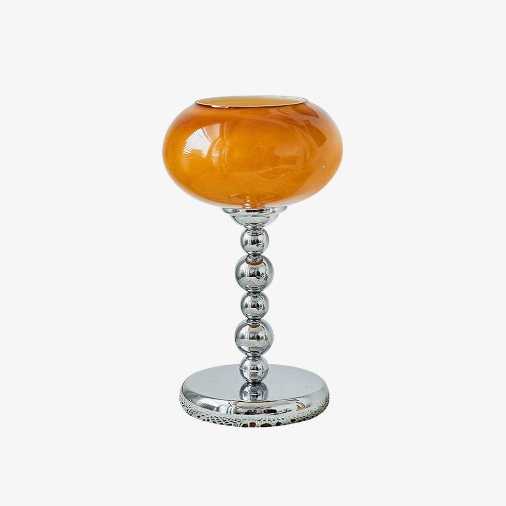 Modern Oval Persimmon Table Lamp - Stylish Home Office & Bedroom Lighting for Cozy Ambience