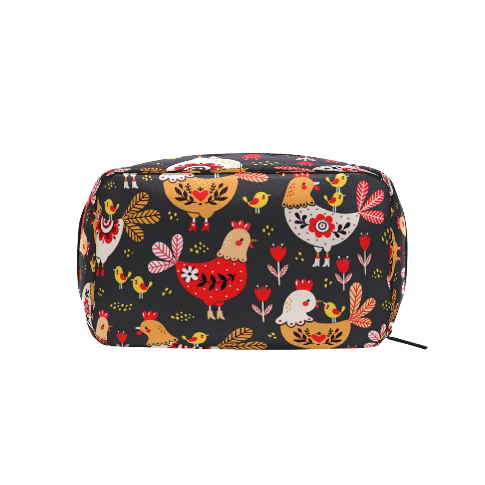 MOYYO Cute Rooster Chickens Makeup Bag - Portable Cosmetic Organizer for Women & Girls, Lightweight Travel Toiletry Bag, Waterproof Makeup Case - Perfect for Travel, Gym, and Daily Use