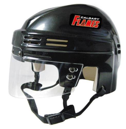 Calgary Flames NHL Collectible Mini Helmet with Display Stand - Official Licensed FANZ Memorabilia for Hockey Fans | Perfect for Home Office Decor, Man Cave, or Sports Gift