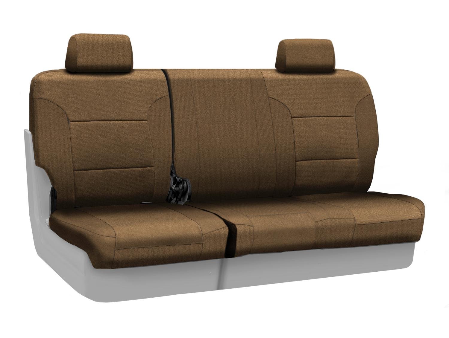 Coverking Custom Fit Rear 60/40 Bench Seat Cover for Jeep Wrangler (2018-2023) - Premium Velour Fabric in Beige | Waterproof & Anti-Slip Protection | Perfect for Off-Roading, Camping & Daily Commute