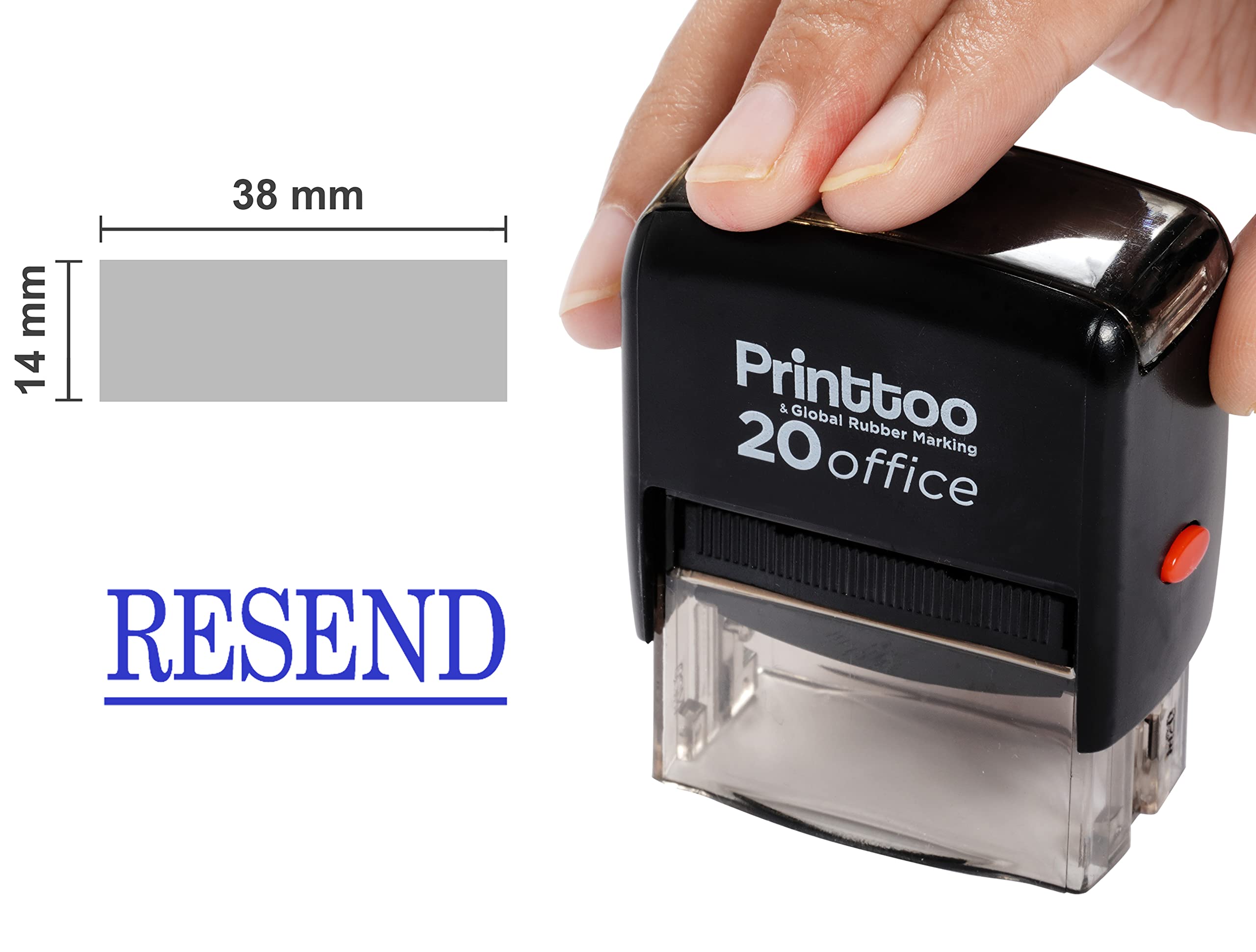 Custom Self Inking Rubber Stamp - Personalized Office Stationery with Blue Ink | Perfect for Business Documents, Envelopes, and Paperwork (Printtoo RESEND)