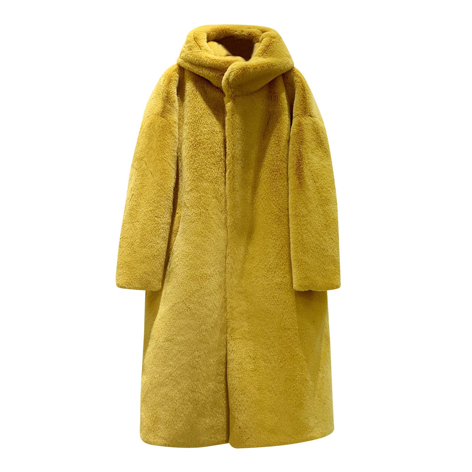Luxury Plus Size Women's Winter Coat with Hood - Fleece Lined Long Jacket with Magnetic Closure for Cold Weather, Outdoor Activities & Fashion