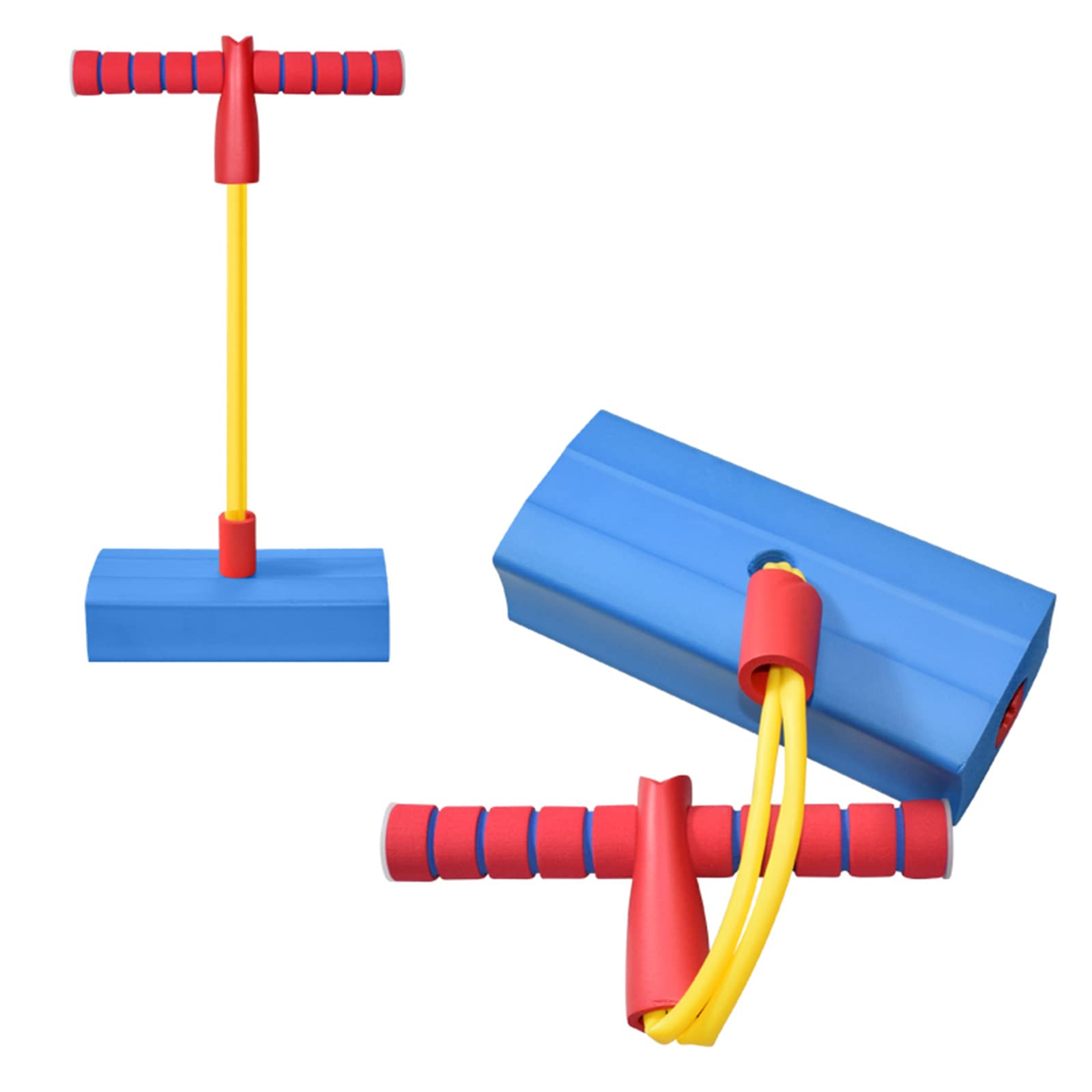 2 Pack Kids Foam Pogo Stick Jumpers - Indoor & Outdoor Sports Games Toys for Boys & Girls, Blue | Fun Fitness Equipment for Sensory Play & Bounce Improvement | Perfect for Birthday Gifts, Backyard Play & School Activities