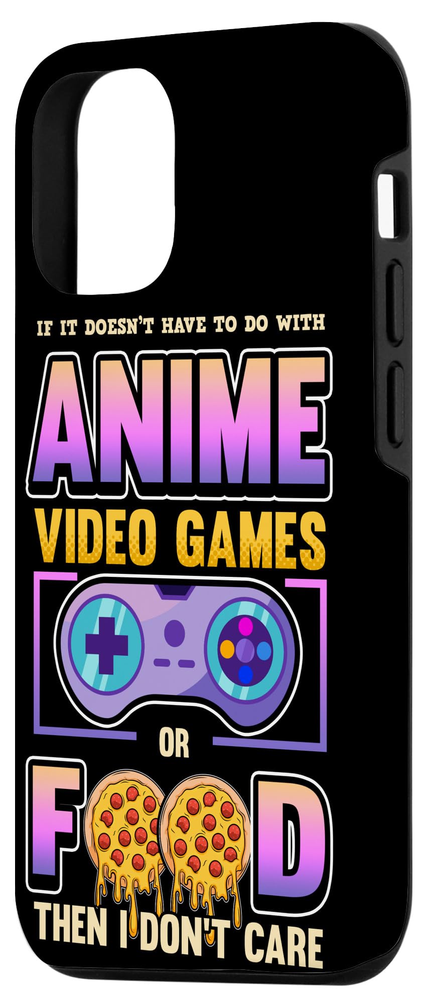 Anime & Gaming Themed iPhone 12/12 Pro Case - Funny Food Lover Protective Cover for Anime Fans & Gamers - Perfect for Daily Use, School, Work & Travel