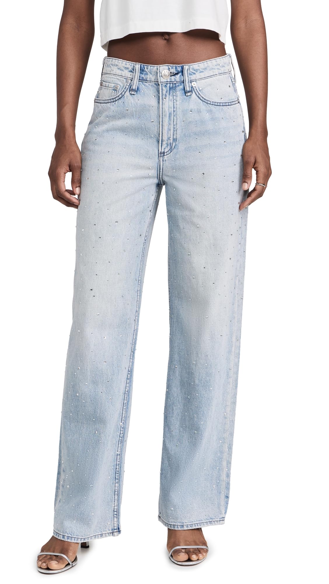 rag & bone Women's Logan Jeans - High Waist Slim Fit Stretch Denim Pants for Everyday Wear & Office Style