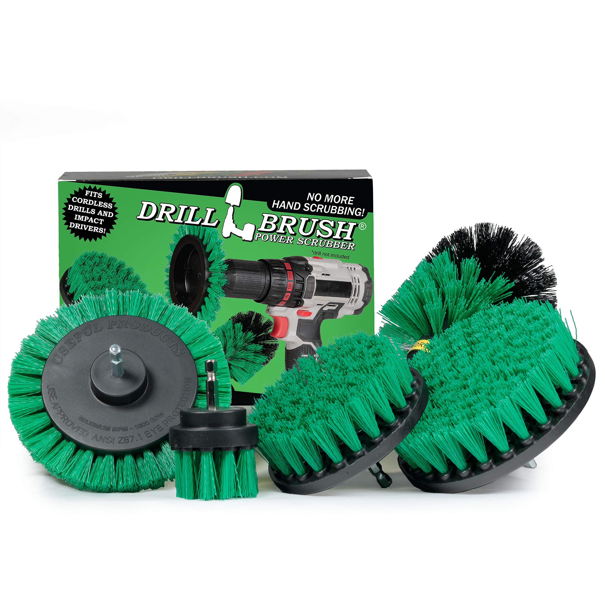 Electric Spin Scrubber Kit - Cordless Drill Cleaning Brush for Kitchen & Oven