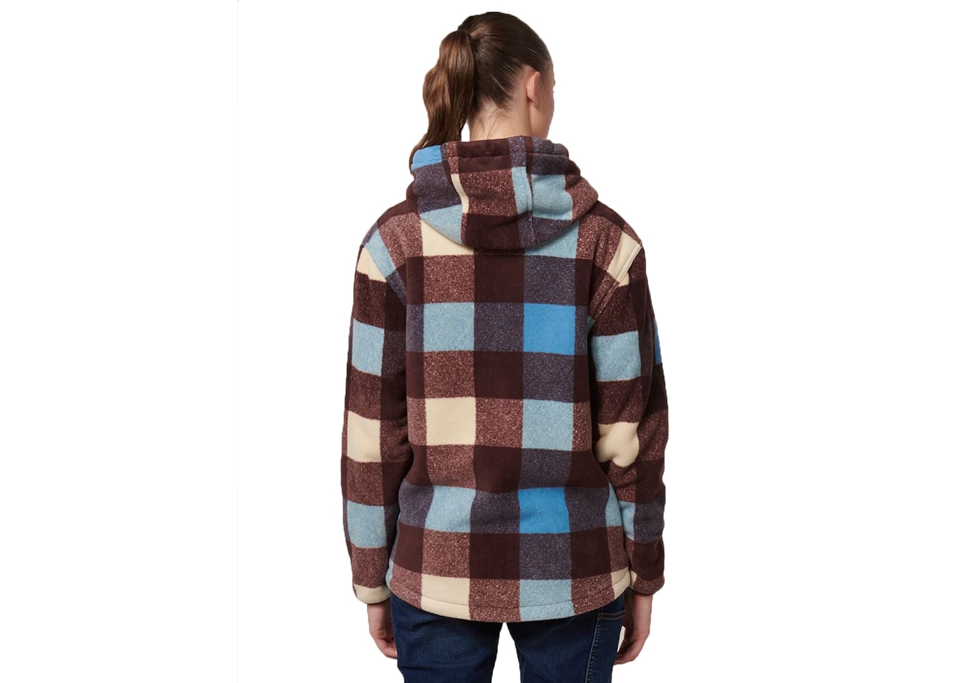Hard Yakka Women's Heritage Check Hooded Jacket - Cozy Fleece Zoodie for Outdoor Activities & Casual Wear