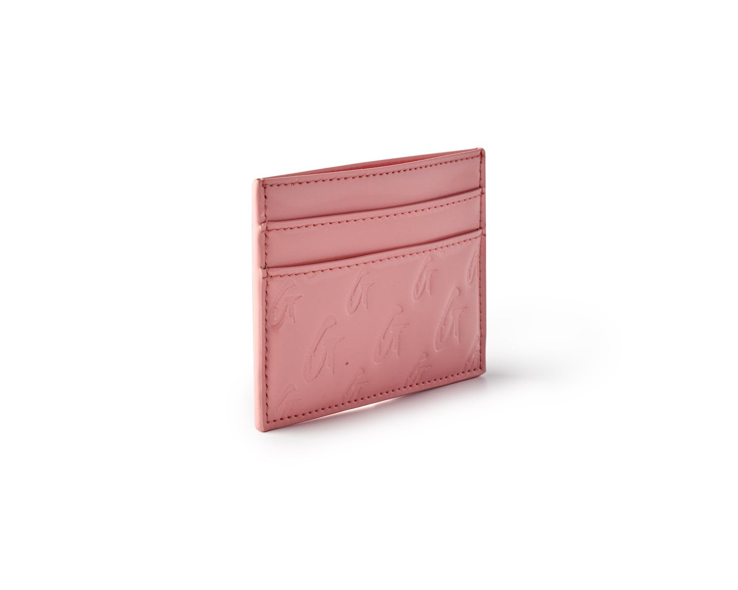 Luxury Monogram Card Holder in Mirror Pink - Slim Wallet for Credit Cards & IDs - Perfect for Women's Everyday Use, Travel & Gifting