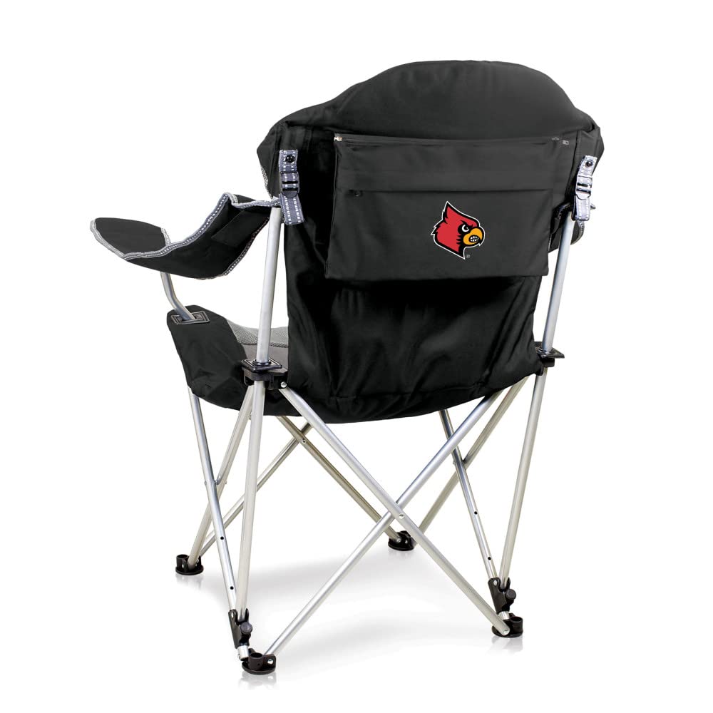 PICNIC TIME NCAA Arkansas Razorbacks Reclining Camping Chair - Portable Folding Beach Chair for Adults with Carry Bag - Perfect for Tailgating, Camping, and Outdoor Events