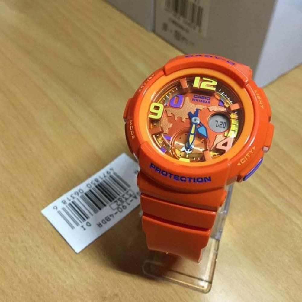 CASIO BABY-G BGA-190-4BDR Women's Digital Sports Watch - Shock Resistant, Water Resistant, LED Light - Perfect for Running, Swimming & Outdoor Activities