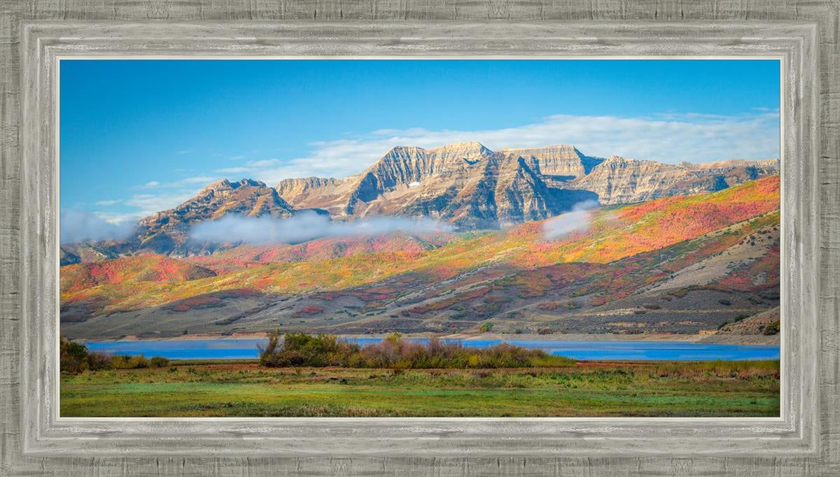Autumn Splendor Over Timpanogos - Stunning Fall Landscape Photography Print for Home & Office Wall Decor | Perfect for Living Rooms, Bedrooms & Gifts