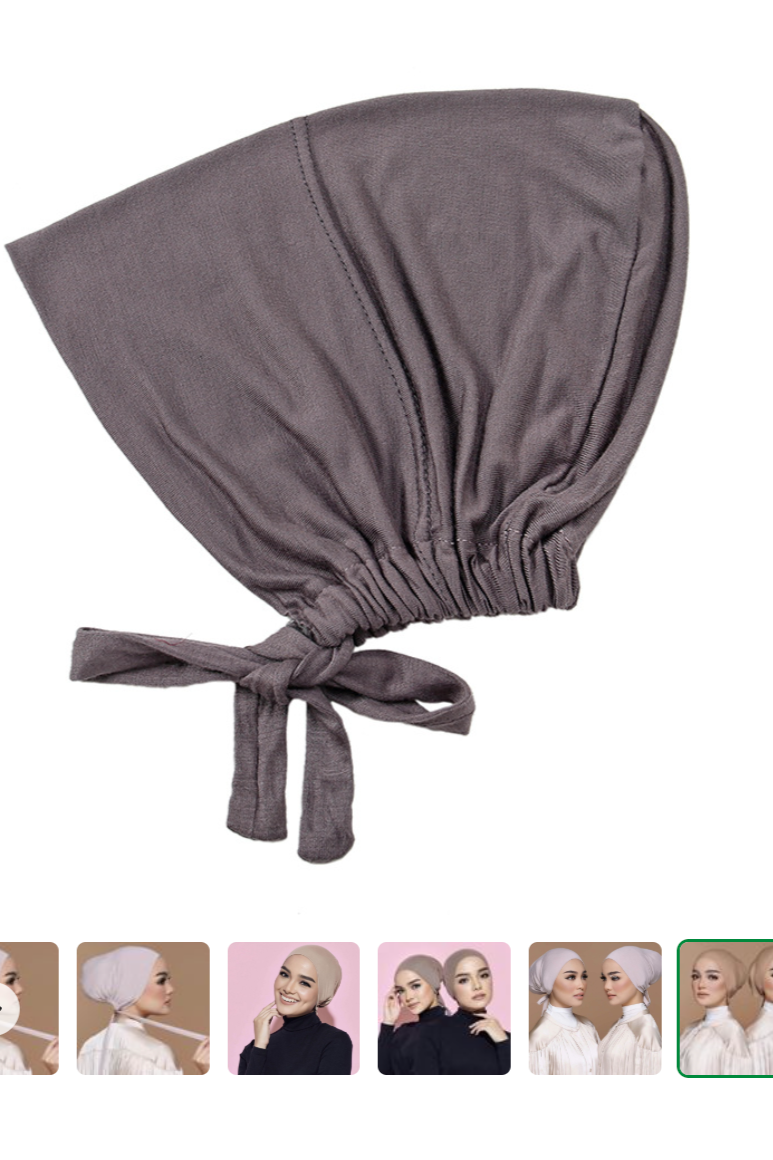 Full Head Cover Under Cap with Belt for Muslim Women - Modest Hijab Scarf for Prayer, Travel & Everyday Wear