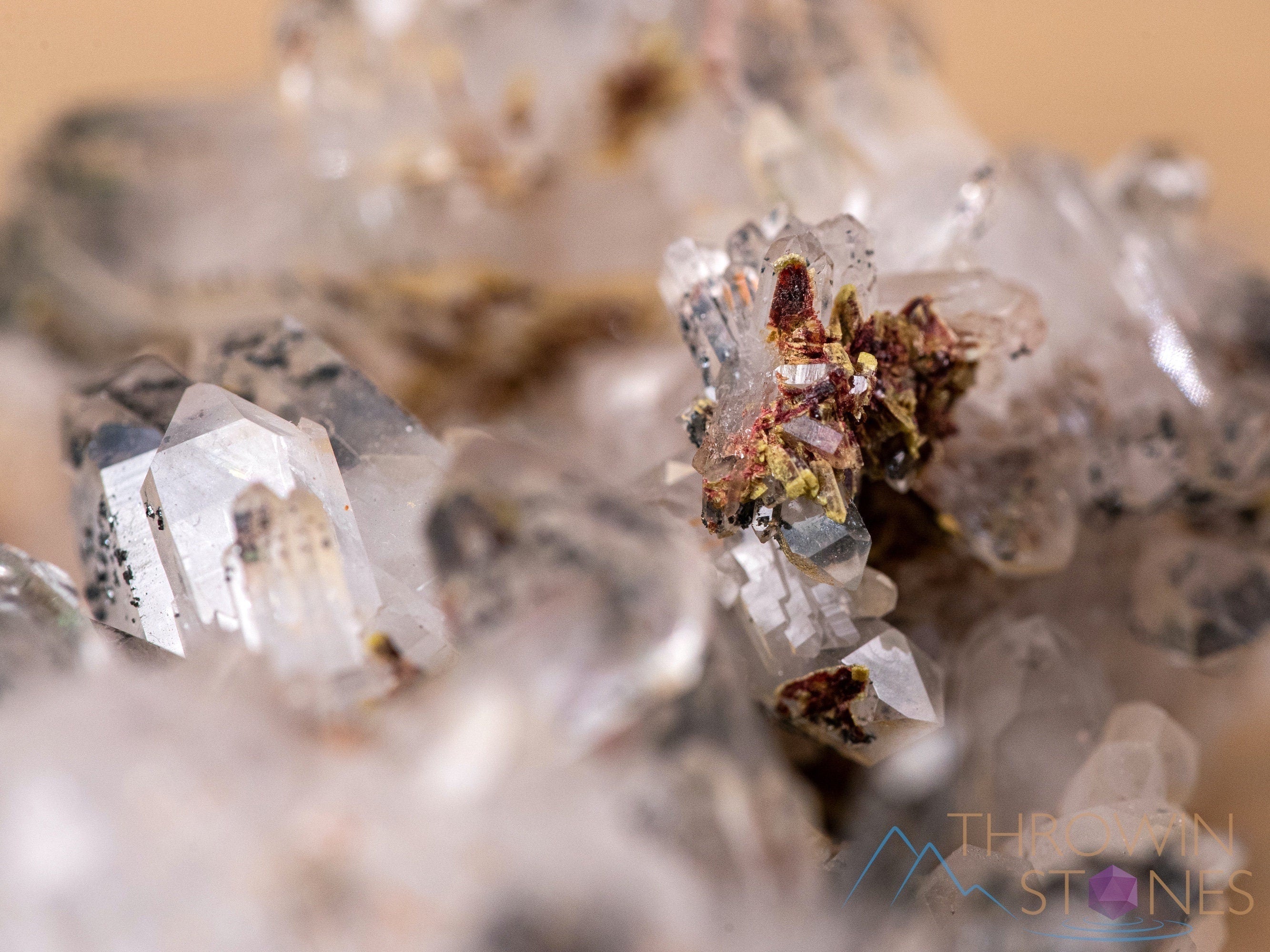 Messina Quartz with Hematite, Epidote, Piemontite - Natural Raw Crystal Cluster | Healing Stones Collection, Housewarming Gift, Home & Office Decor | Perfect for Meditation, Reiki & Spiritual Healing