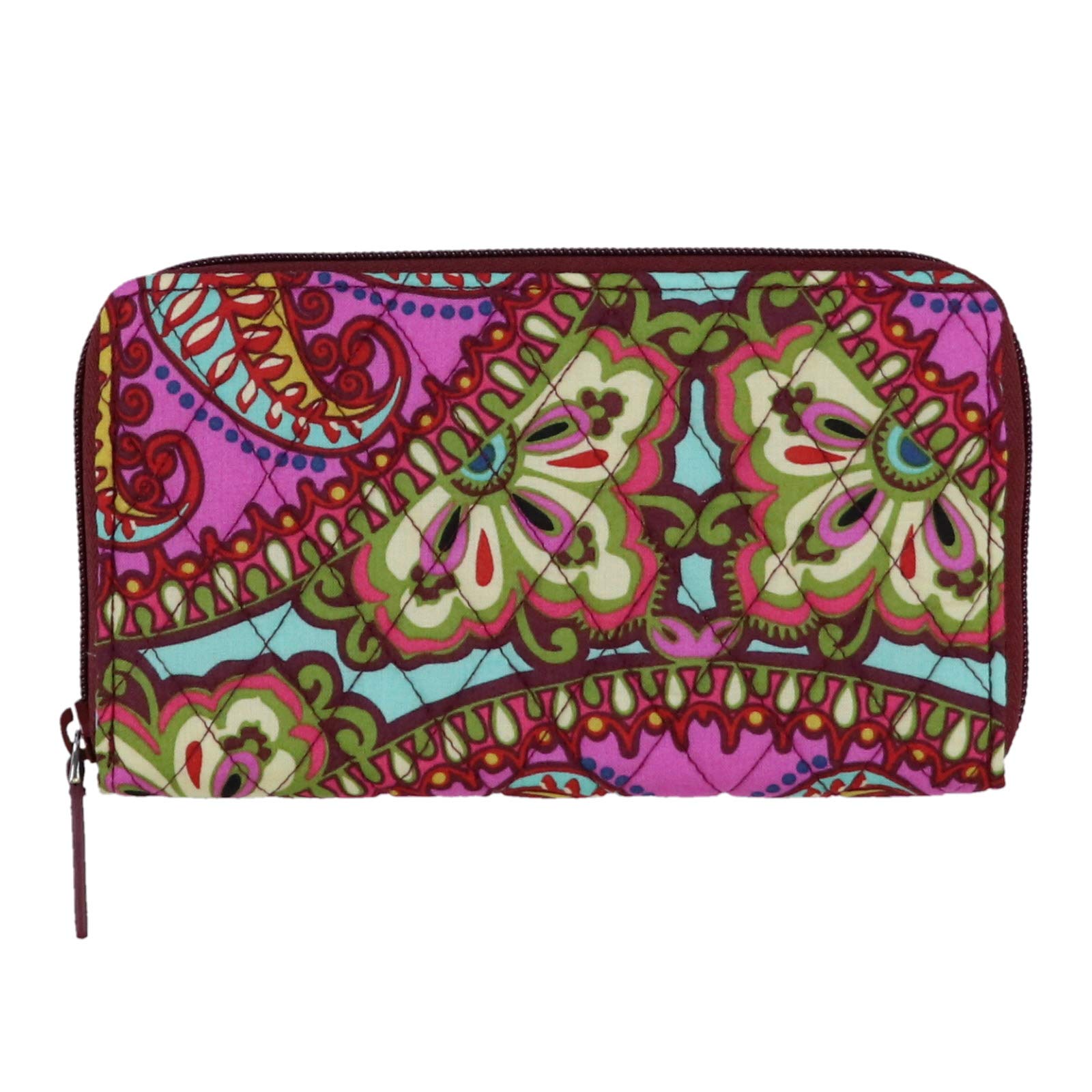 Vera Bradley Accordion Wallet - Compact & Stylish RFID-Blocking Wallet for Women (One Size, Resort Medallion) - Perfect for Travel, Shopping & Everyday Use
