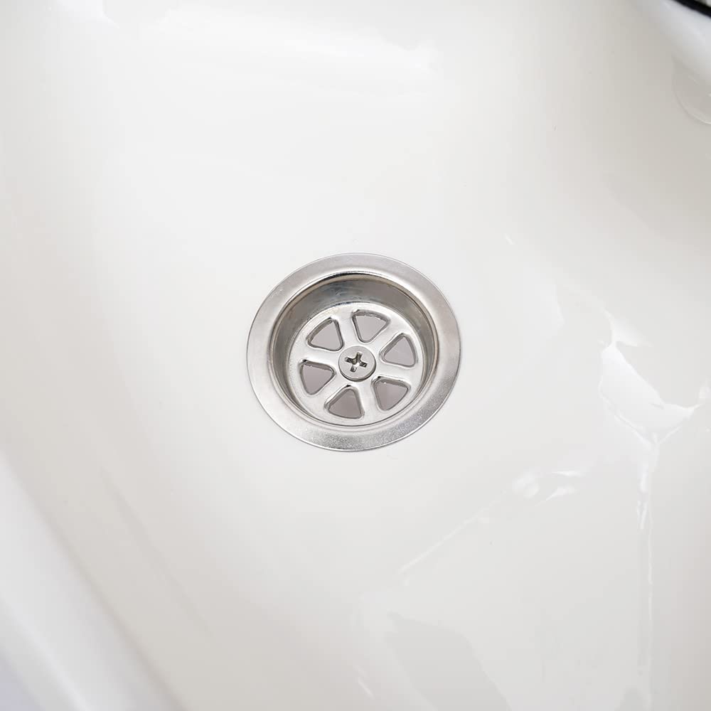 Durable RV Small Corner Sink - Compact Vessel Vanity Art Basin for Boat, Caravan & Camper Bathrooms | Space-Saving Wash Sink for Tiny Homes & Mobile Living