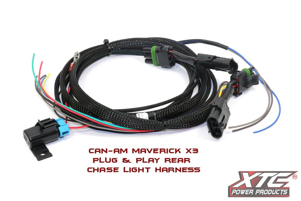 XTC Power Plug & Play Rear Chase Light Bar Harness for Jeep Wrangler JL & Gladiator JT - Off-Road LED Light Installation Accessory for Night Driving & Adventure