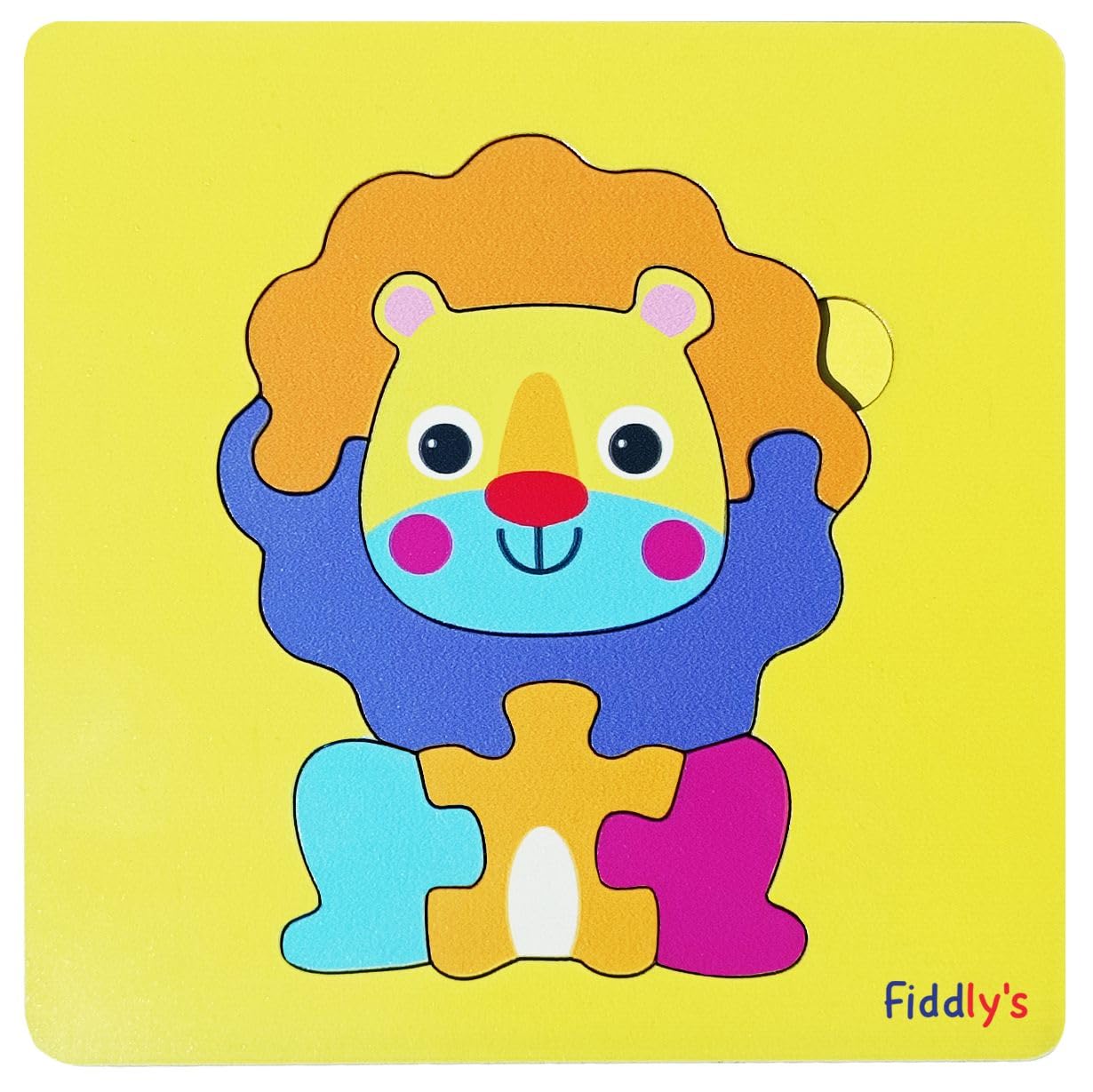 Fiddlys 3D Wooden Jigsaw Puzzles for Kids - 4 Pack Cute Baby Animal & Ship Cartoon Puzzles - Educational Learning Toys for Toddlers & Children - Perfect for Birthday Gifts, Classroom Activities & Family Game Night