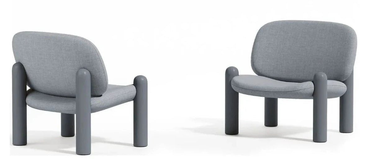 Driade Tottori Armchair - Modern Lounge Chair for Living Room, Bedroom & Office - Comfortable Upholstered Accent Chair with Wooden Legs