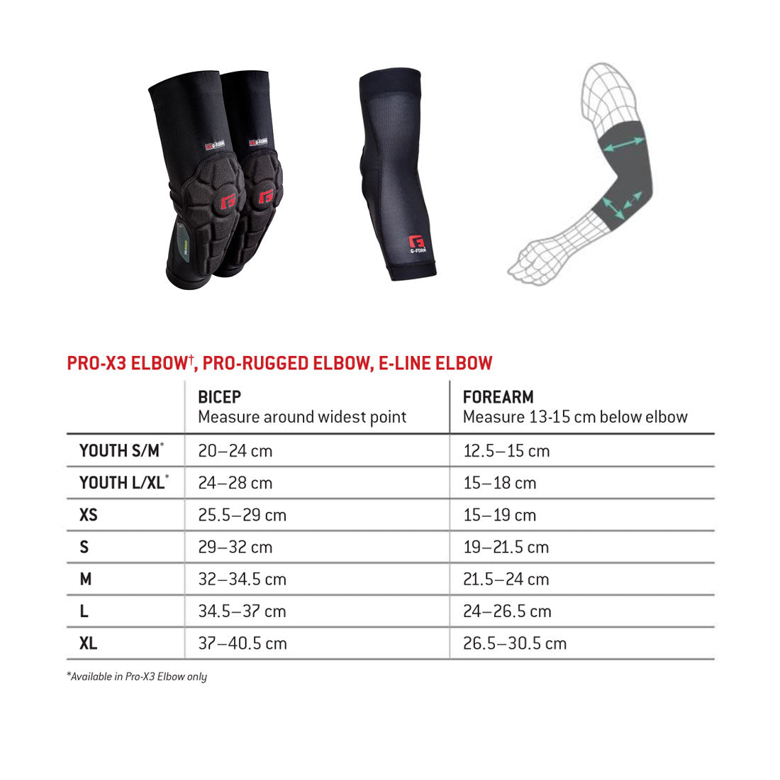 G Form Pro Rugged Elbow Pads - Impact Protection for Sports & Outdoor Activities - Perfect for Cycling, Skateboarding & Motorcycling