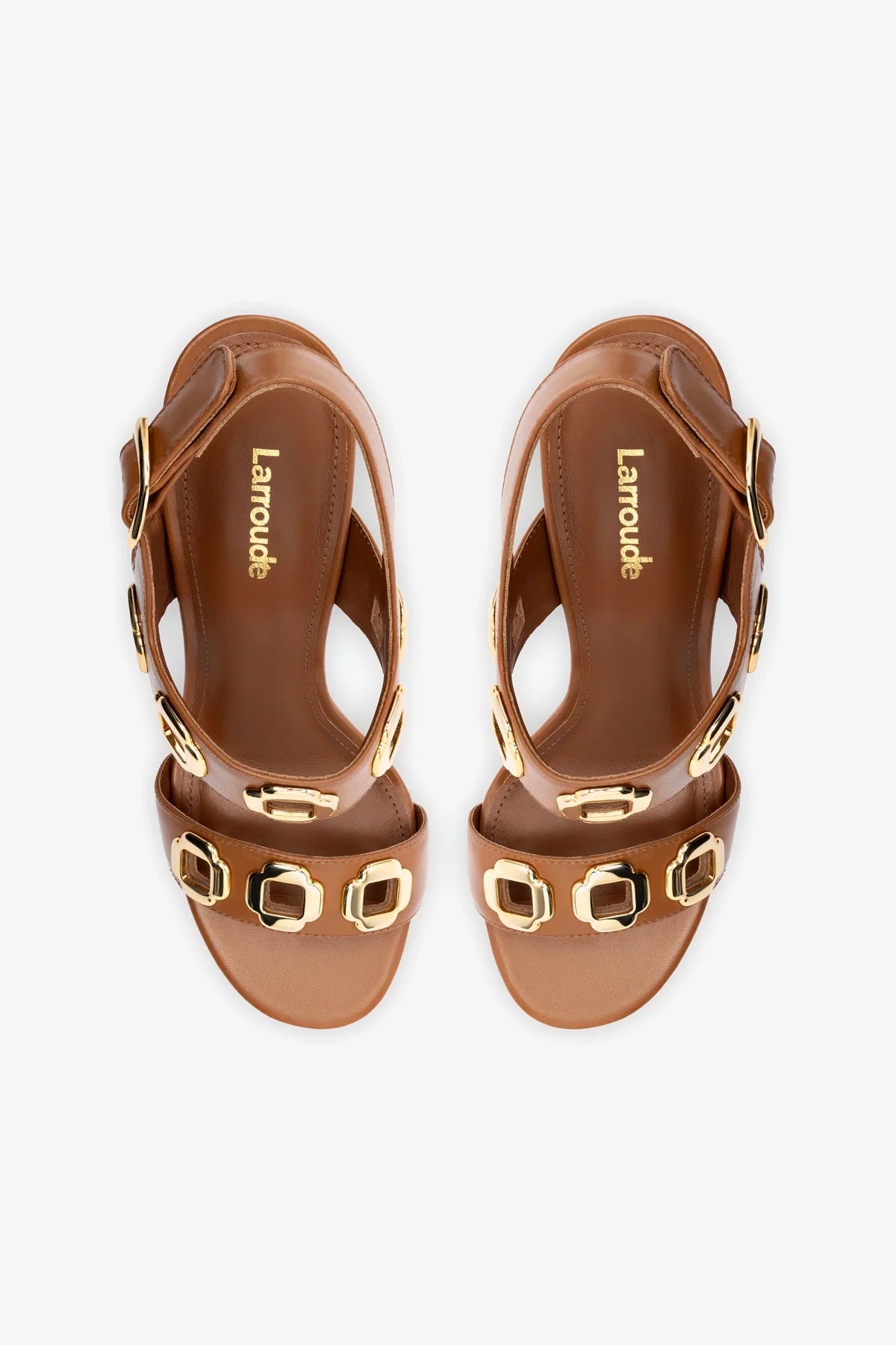 Milan Women's Leather Hi Sandals in Caramel - Comfortable Strappy Summer Shoes for Beach, Vacation & Casual Outings