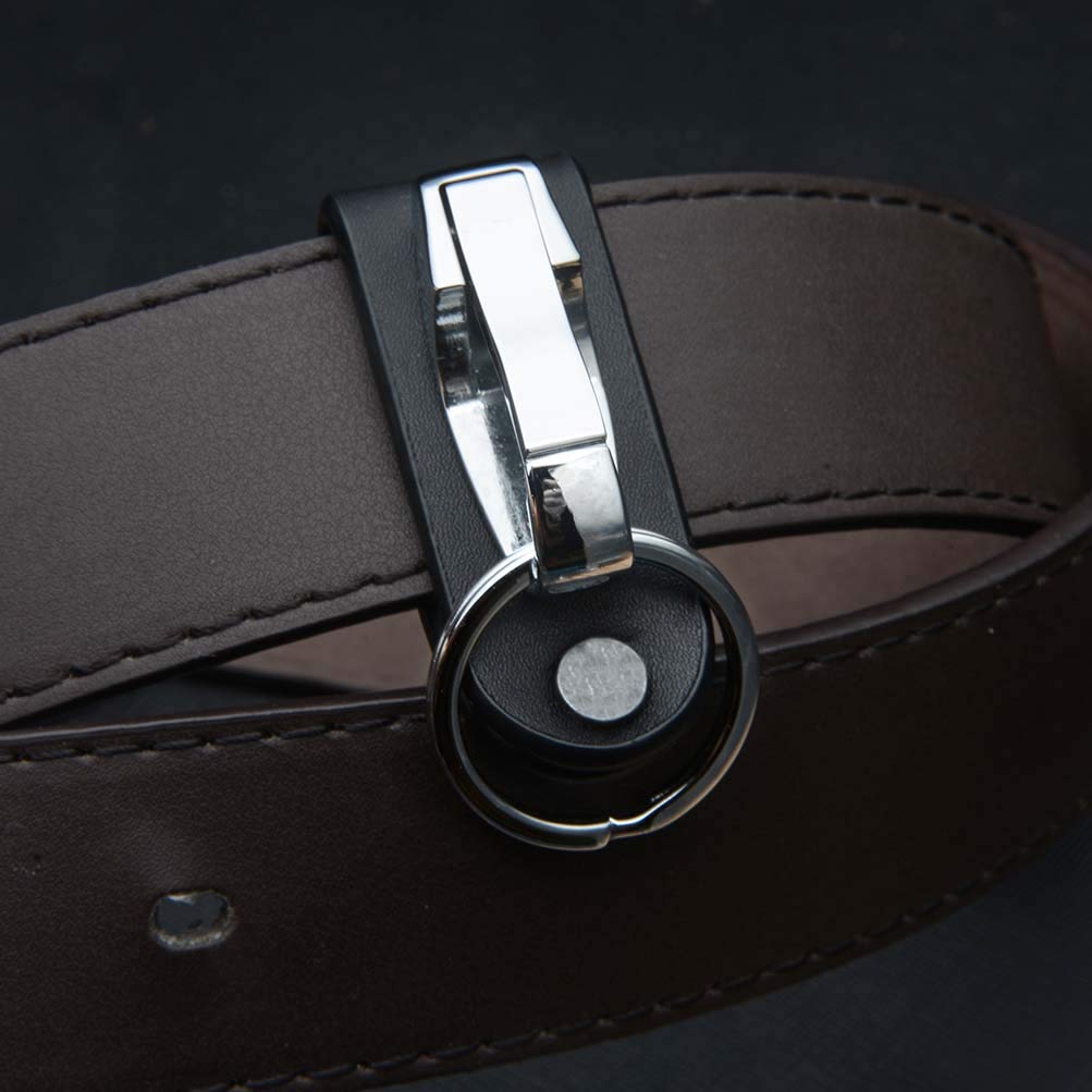 Liangery Leather Keychain for Men - Belt Loop Key Holder with Detachable Keyring | Durable Key Chain Clips for Car Keys, House Keys & Office Keys | Perfect for Everyday Carry, Travel & Outdoor Activities