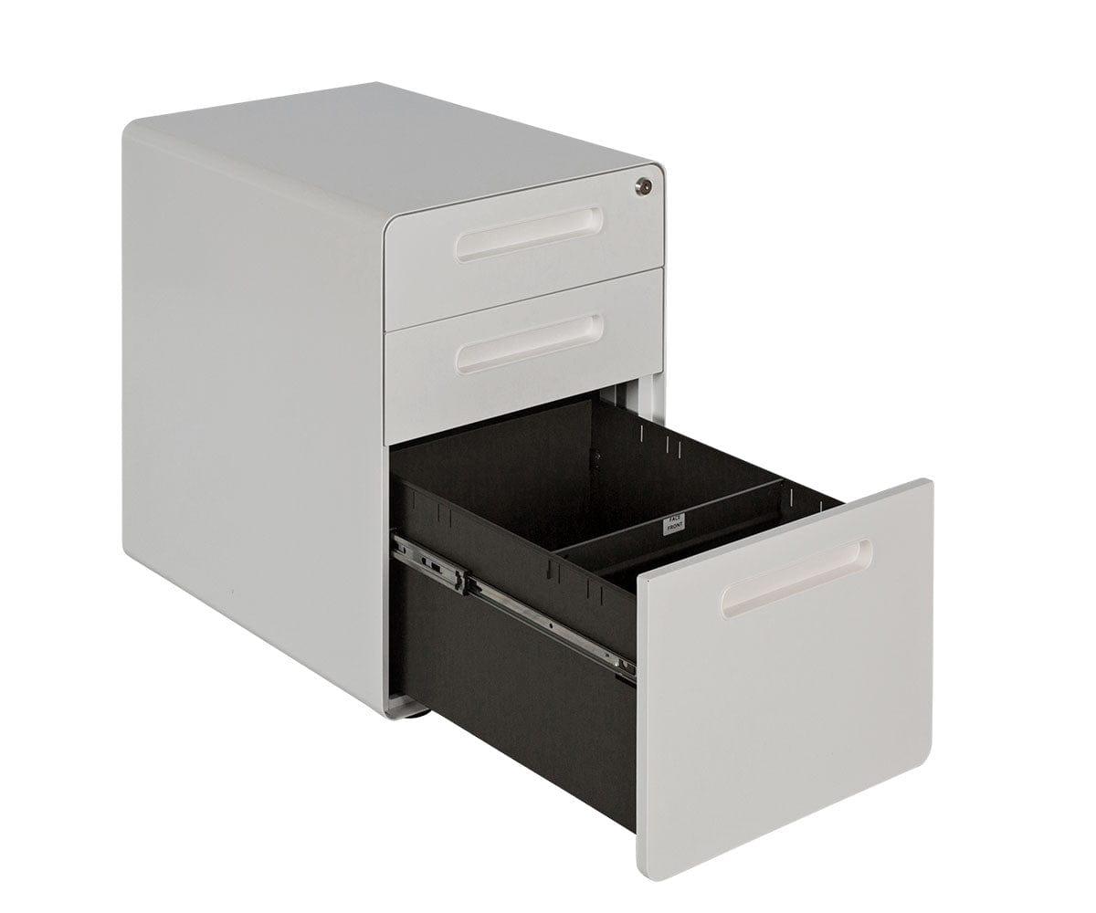 Trey File Pedestal - 3-Tier Rolling Storage Organizer for Office Files & Documents | Perfect for Home Office, Classroom & Workplace Organization