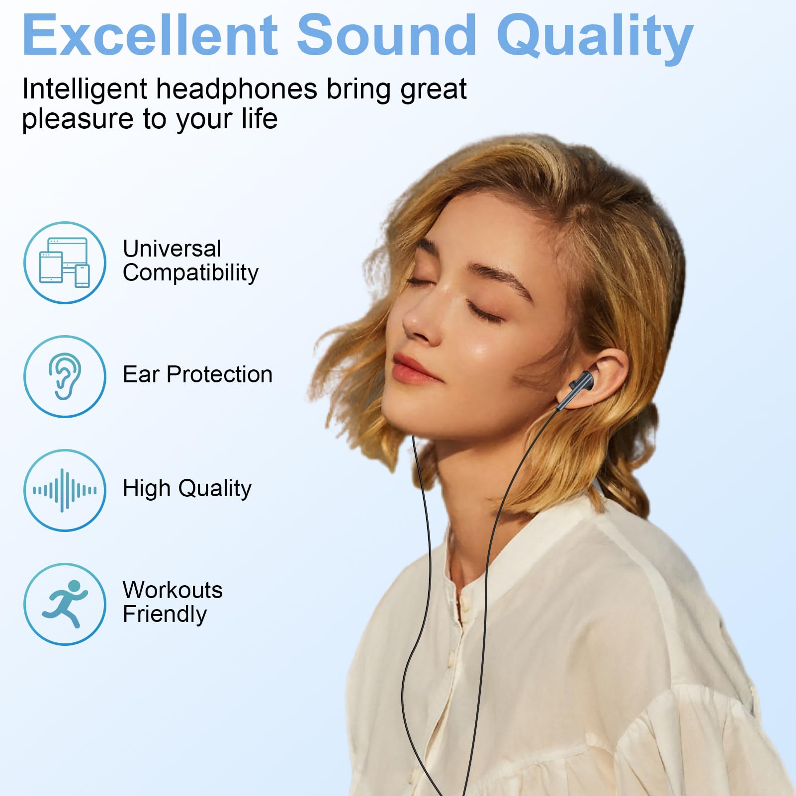 USB Type C Wired Headphones with Microphone & Volume Control - HiFi Stereo Earphones for iPhone 16/16 Pro Max/16 Plus/15, iPad Pro/Air 5/4, Samsung Galaxy S25 Ultra/S25/S24/S23/S22 - Perfect for Gaming, Music & Calls