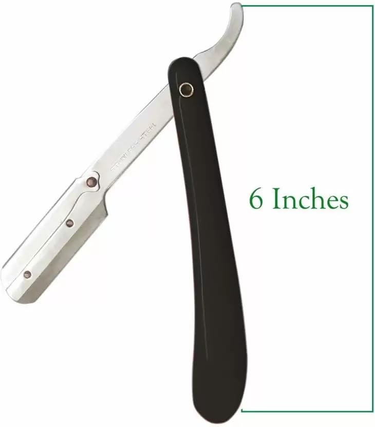 VEDETIC Professional Hair Cutting Scissors & Razor Combo Set - Ultra Sharp Stainless Steel Blades for Salon & Home Haircut - Perfect for Barbers, Stylists & DIY Hair Trimming