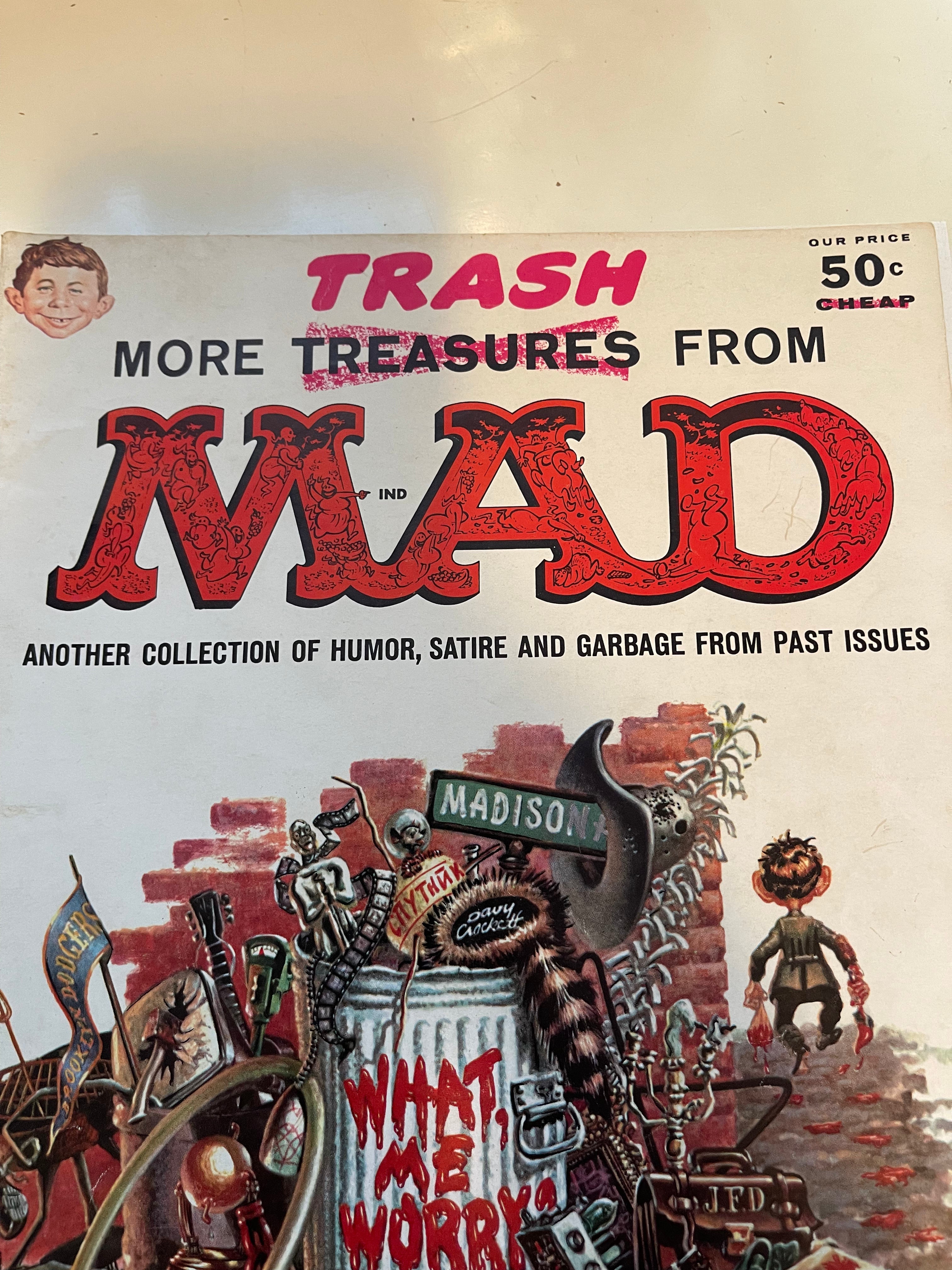Mad Magazine Rare First Annual Issue 1958 with Comic Insert Book - Vintage Collectible for Comic Fans & Nostalgic Gift Idea