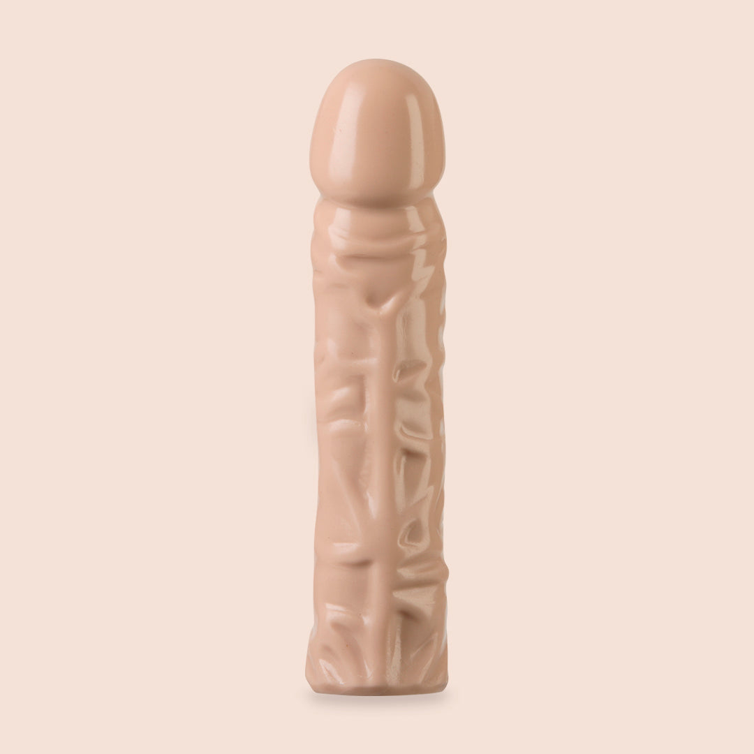 Doc Johnson Classic 8 Inch Black Dildo - Realistic Silicone Adult Toy for Men & Women - Perfect for Solo Play, Couples & BDSM Scenes