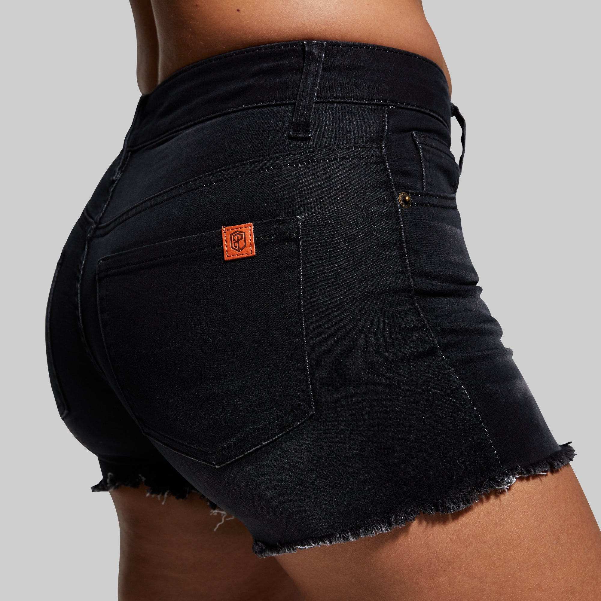 FLEX Stretchy Jean Shorts for Women - Comfortable High Waist Denim Shorts (Black) | Perfect for Summer, Casual Outfits & Beach Wear