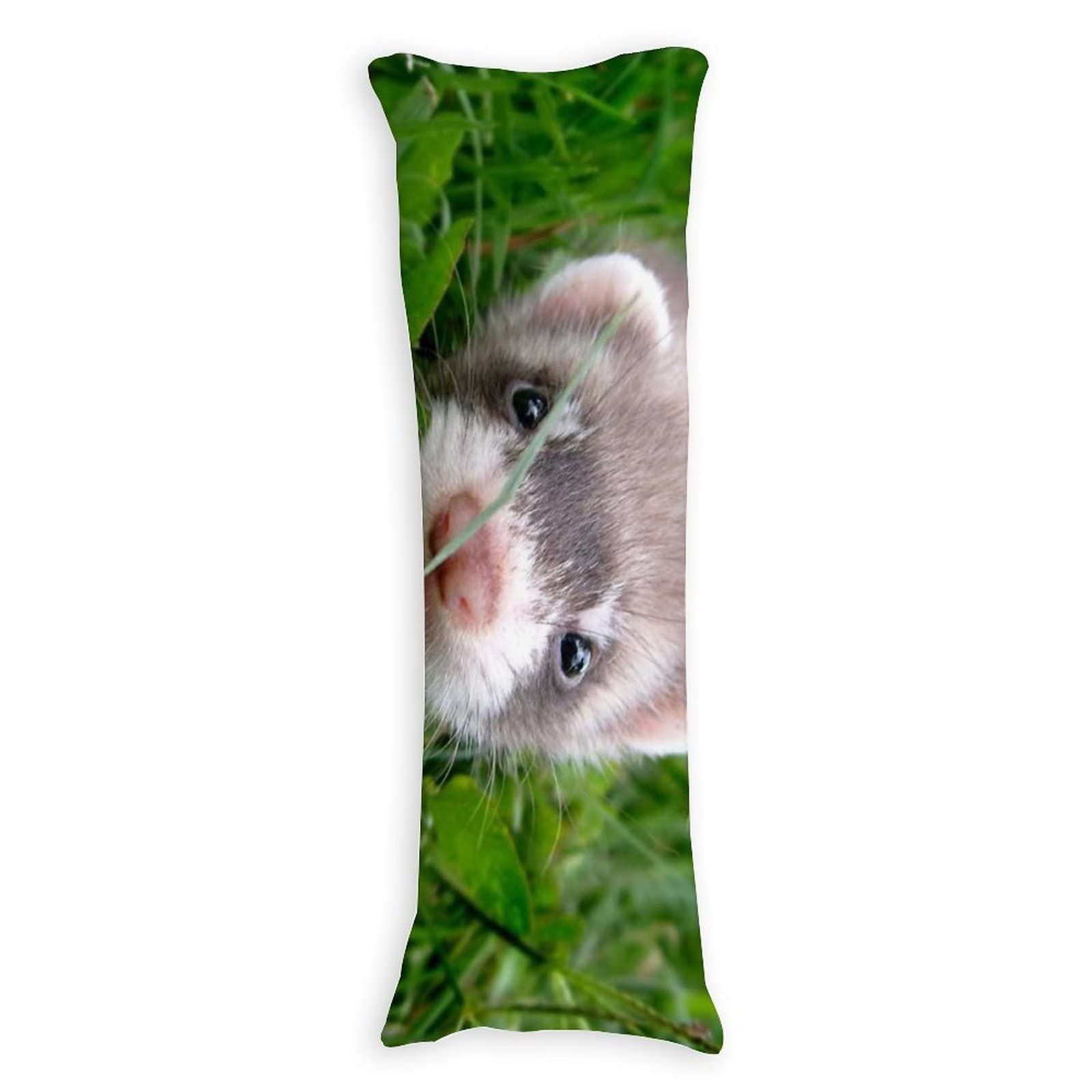 Cute Ferret Body Pillow Cover - Soft, Cozy & Breathable 54x20 Inch - Perfect for Anime Fans, Home Decor, and Comfortable Sleeping