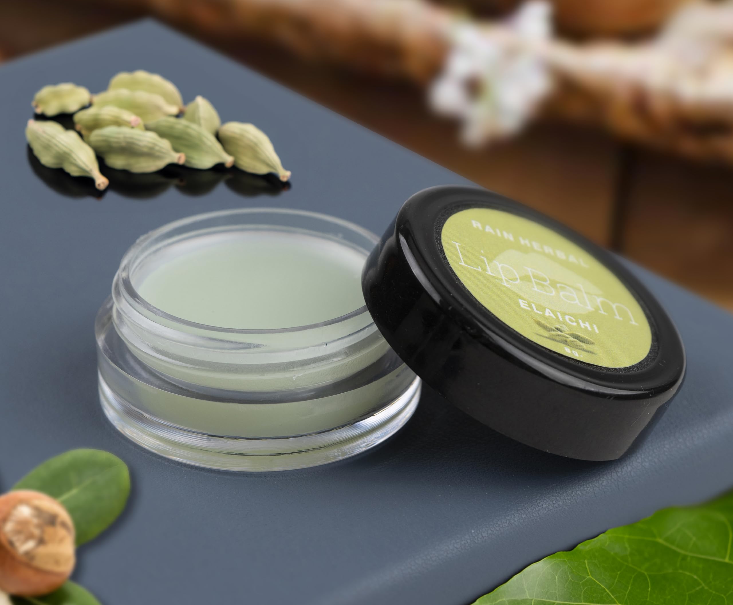 Premium Cardamom Herbal Lip Balm for Dry & Chapped Lips - Intense Moisturizing & Hydrating with SPF Protection - Natural Lip Care for Men & Women - 8g (Pack of 2) - Perfect for Daily Use, Outdoor Activities & Winter Lip Care