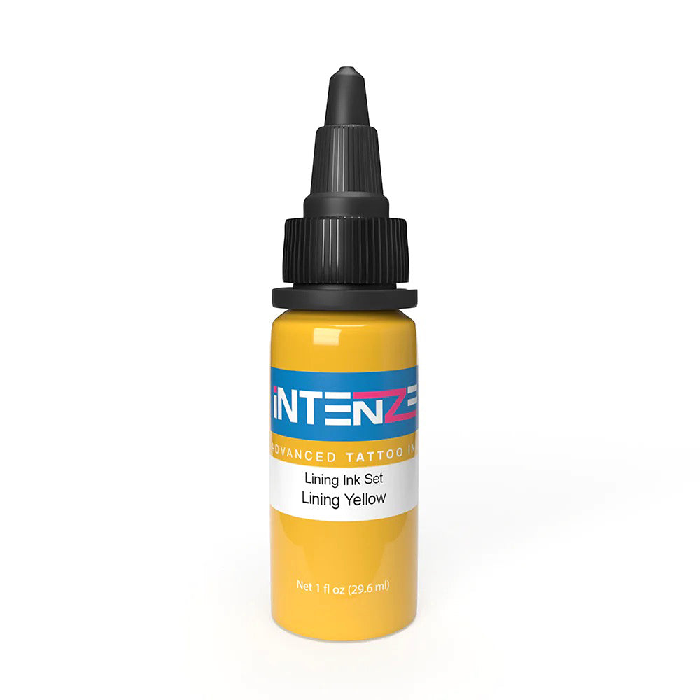 Intenze Color Lining Series - Yellow Lining Tattoo Ink - Choose Your Size - Perfect for Tattoo Artists & Permanent Makeup Professionals