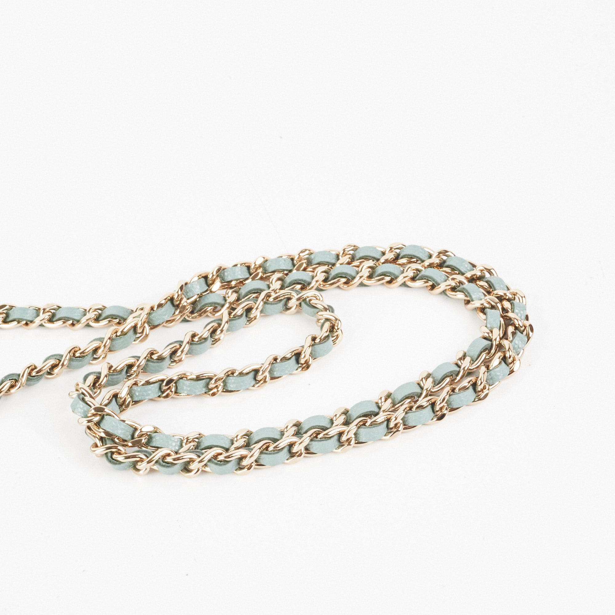 Chanel Micro Bag With Chain Greyish Green LGHW Caviar Leather Crossbody Bag for Women - Perfect for Evening Parties, Date Nights & Special Occasions