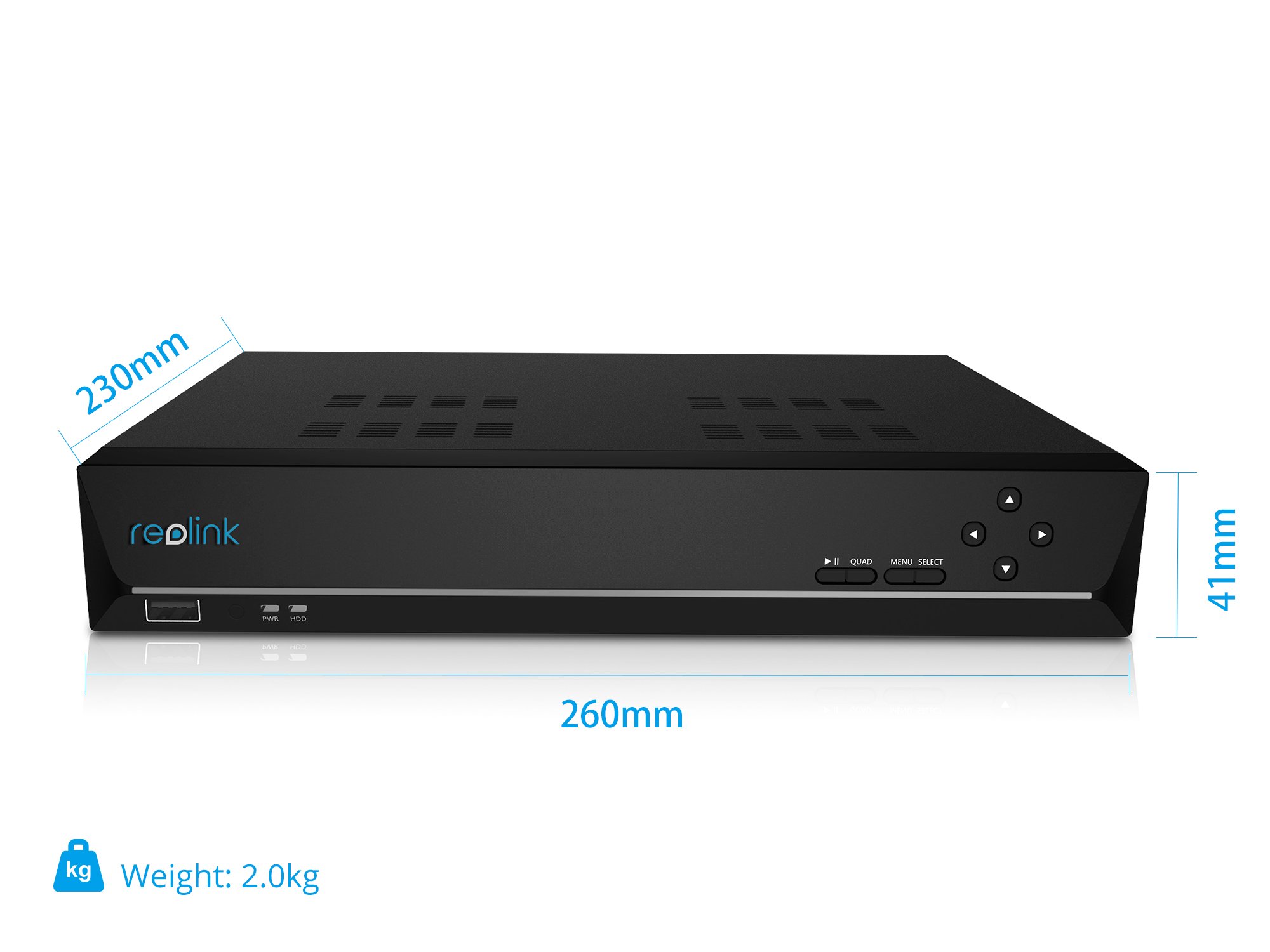 REOLINK 8CH PoE NVR for Home Security - Compatible with 16MP/12MP/4K/8MP/5MP/4MP IP Cameras | 24/7 Recording with Pre-Installed 2TB HDD | RLN8-410 | Ideal for Home Surveillance & Business Security Systems