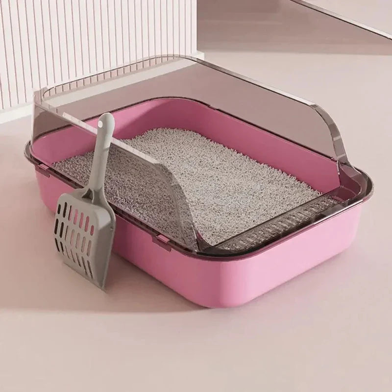 Semi-Enclosed Cat Litter Box with Odor Control - Private Cat Bathroom for Indoor Cats - Perfect for Small Spaces & Apartments