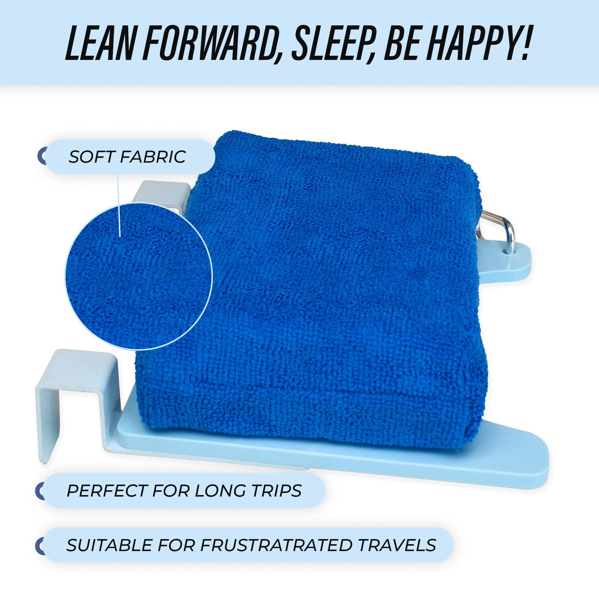 Happy Headrest Travel Pillow for Airplane Sleeping - Ultra Comfortable Face Down Travel Pillow, Lightweight & Machine Washable - Perfect for Long Flights, Road Trips & Office Naps