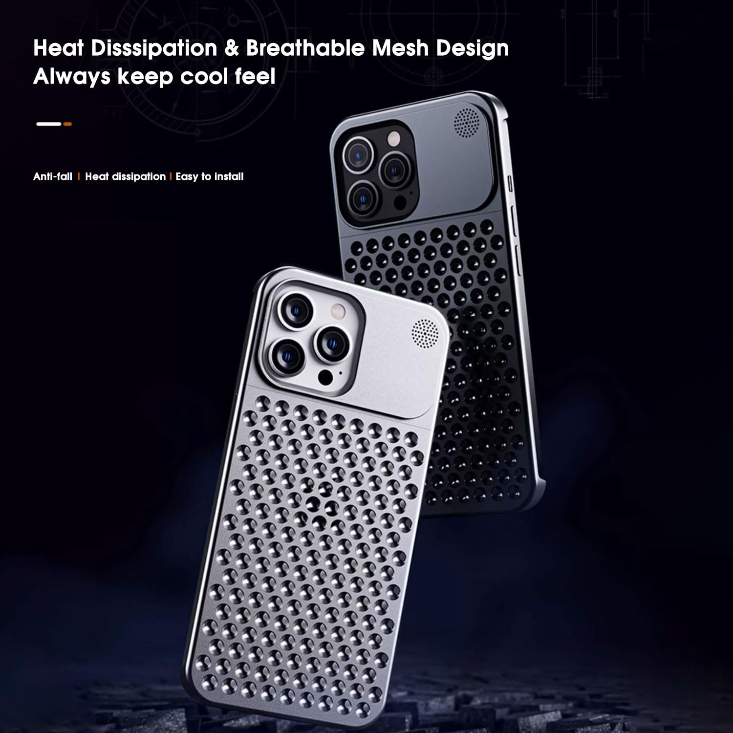 Premium Aluminum Case for iPhone 13 Pro Max (6.7 Inch) - Slim Metal Protective Cover with Anti-Fall, Heat Dissipation & Anti-Scratch Technology - Silver - Perfect for Daily Use, Outdoor Activities & Business Professionals