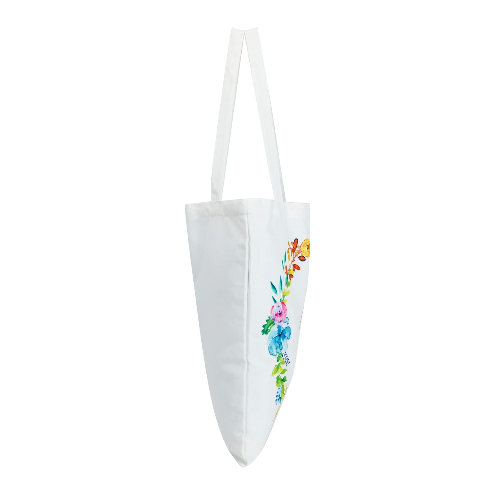 Personalized Monogram Letter Floral Tote Bags for Women - Set of 2 Reusable 29