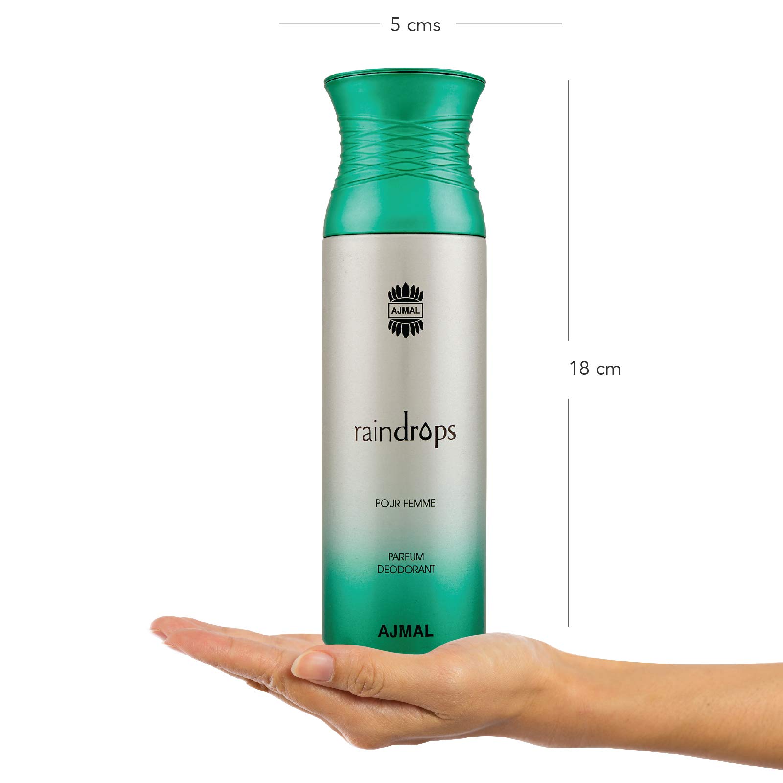 Ajmal Wisal Dhahab & Raindrops Deodorant Spray Gift Set for Men & Women - 200ml (Pack of 2) - Long-Lasting Fragrance for Daily Use, Office, Gym & Special Occasions