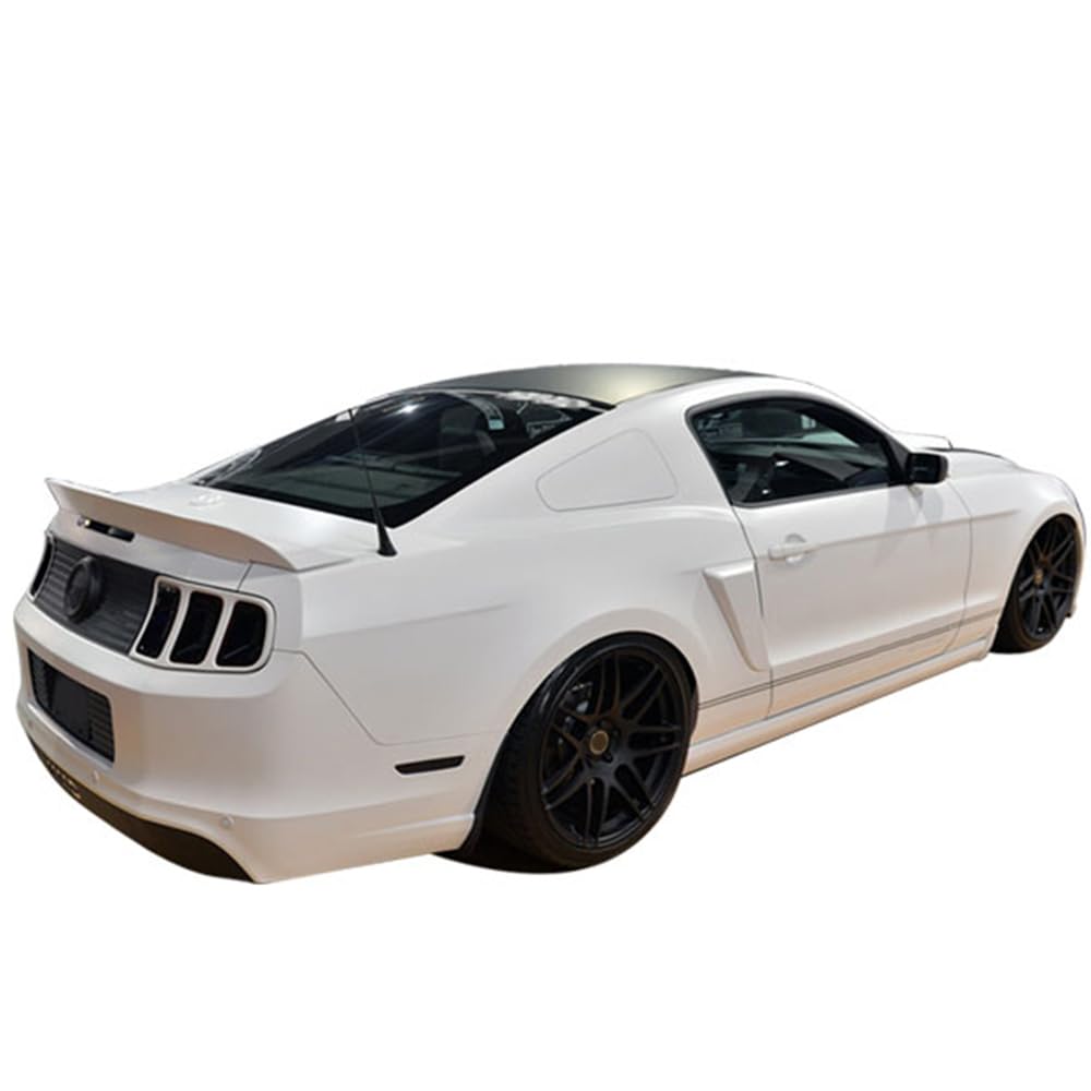 IKON MOTORSPORTS High Performance ABS Plastic Trunk Spoiler Wing - D Style Painted White - Perfect Fit for 2010-2014 Ford Mustang - Enhances Aerodynamics & Sporty Look for Street Racing & Car Shows