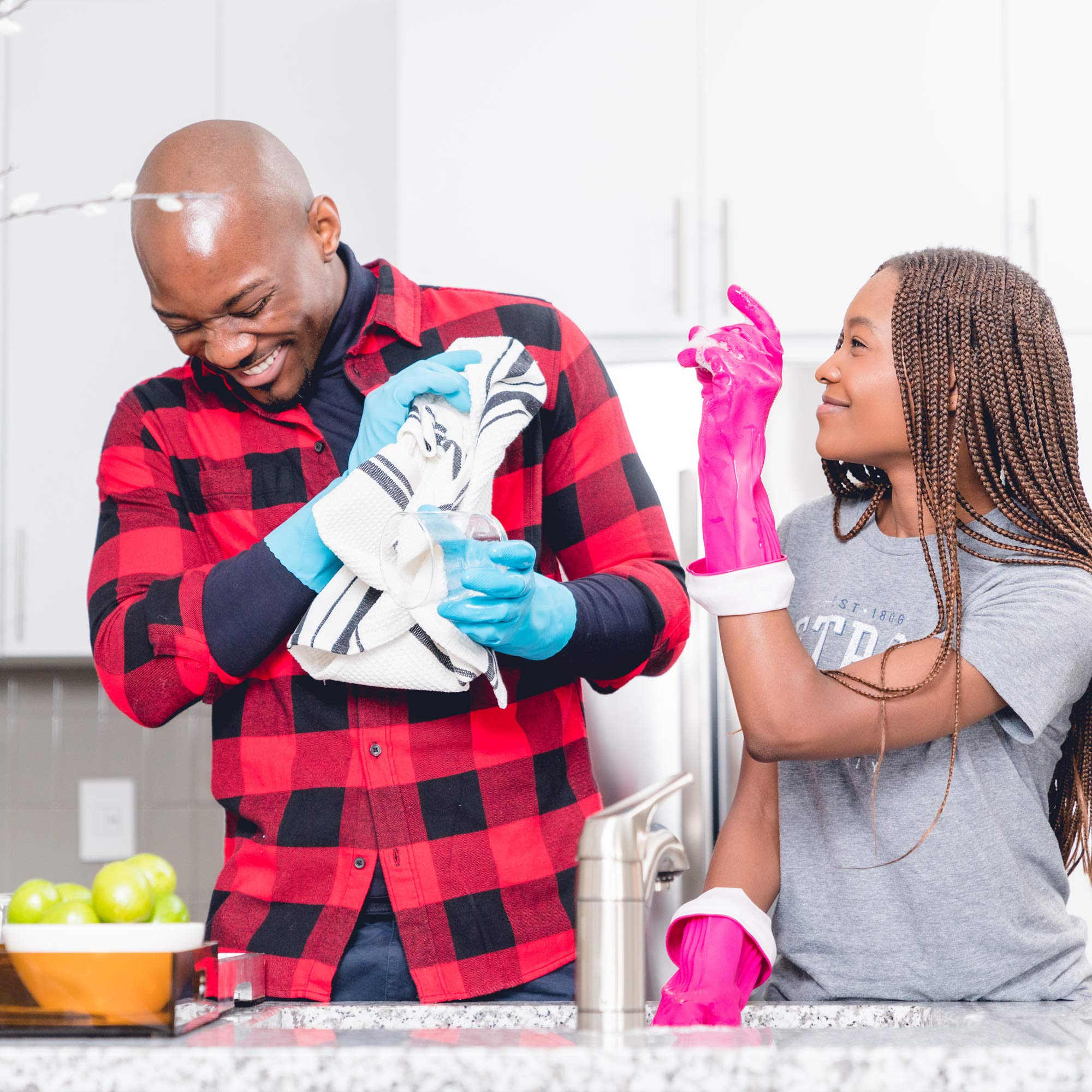 Playtex Living Reusable Rubber Cleaning Gloves - Small Size for Dishwashing, Household Chores & Kitchen Cleaning - Durable Latex Gloves for Hand Protection