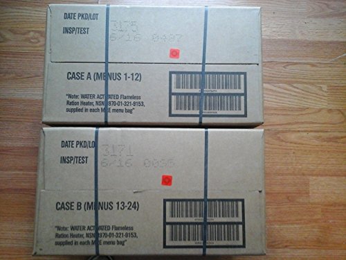 Authentic Military MRE Meals Ready-to-Eat - SOPACKO Brand (Inspection Date 08/2015) - Box A & Box B - Perfect for Camping, Emergency Preparedness & Outdoor Adventures