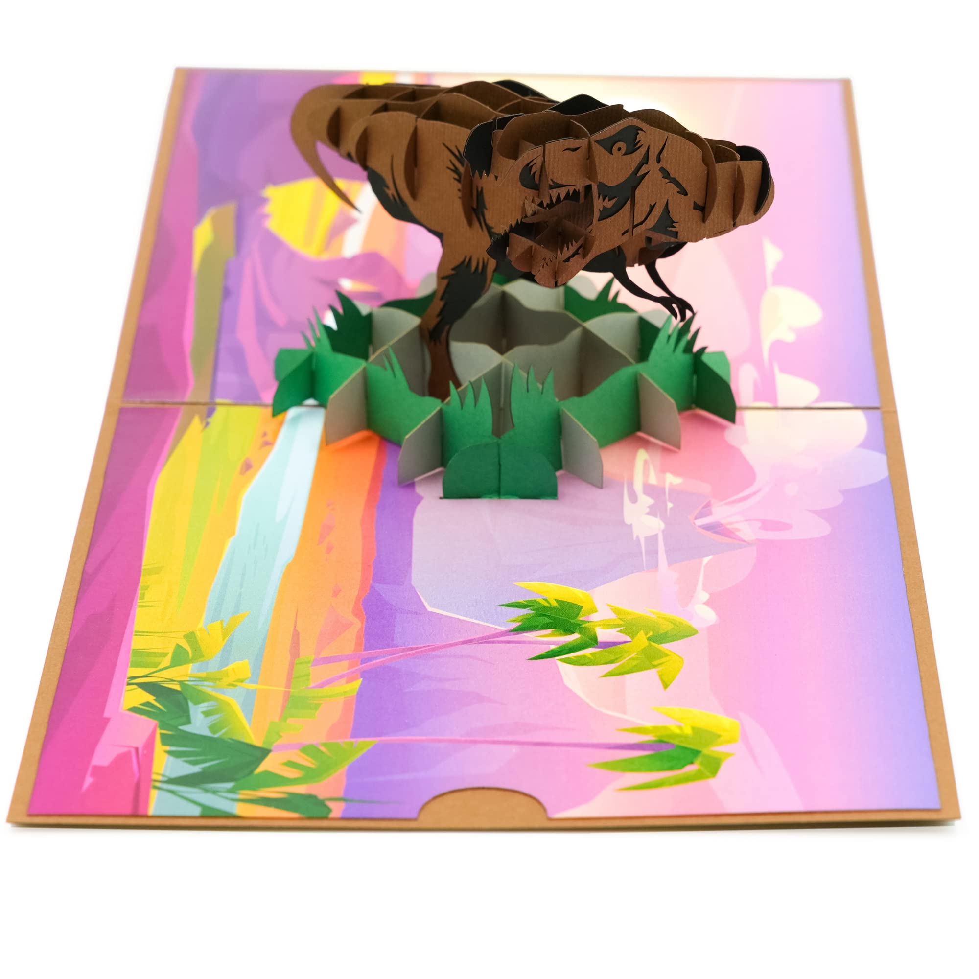 Dinosaur Pop Up Greeting Card - 3D T-Rex & Prehistoric Creatures for Kids' Birthday, Christmas, Party Favors | Fun Educational Gift for Boys & Girls | Perfect for Dino Lovers & Special Occasions