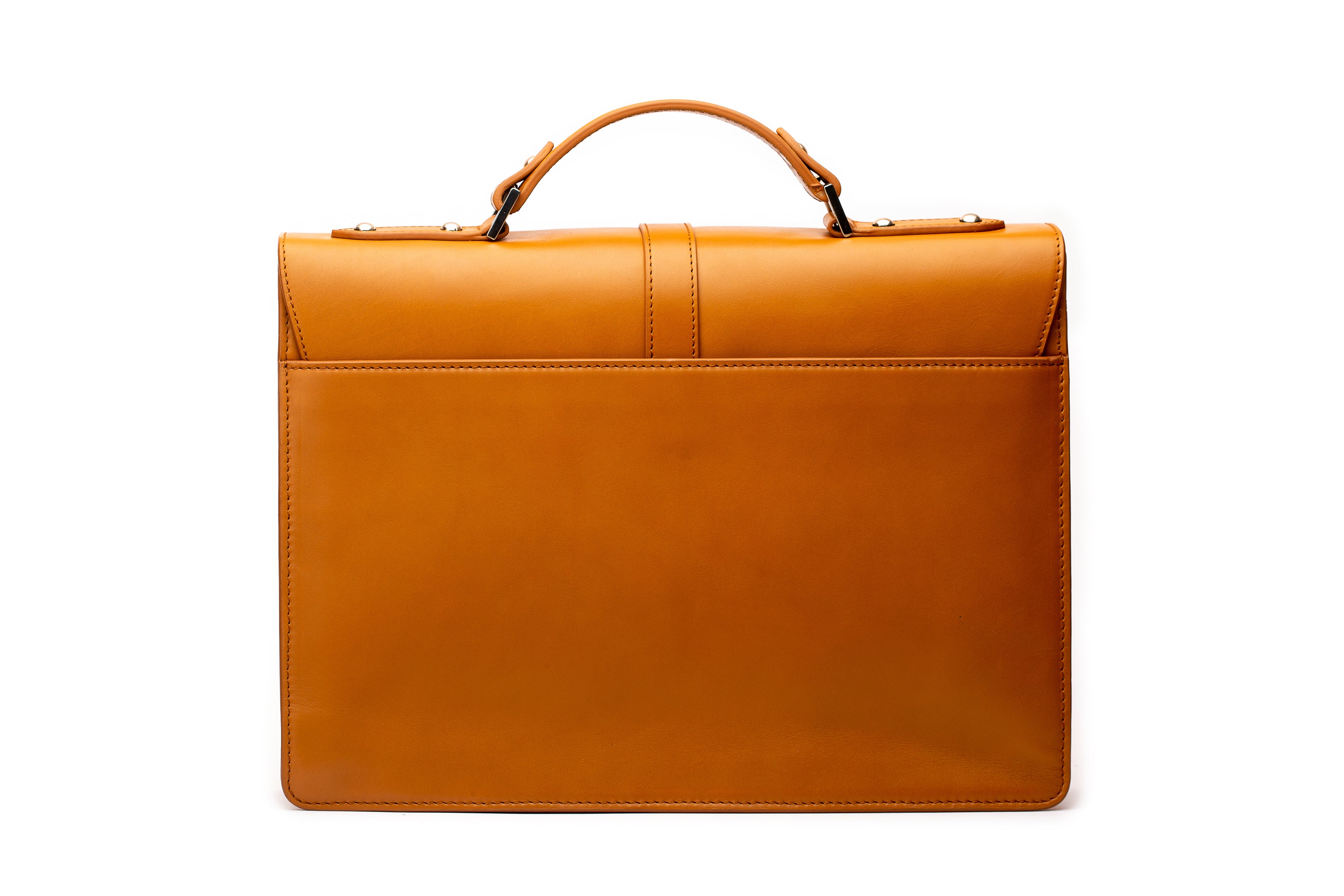 Premium Genuine Leather Laptop Briefcase for Business Professionals - Tan Brown - Perfect for Office, Travel & Business Meetings
